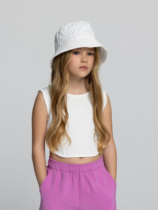 Alice Kids Crop Top Sleeveless White