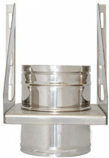 Technometal Stützpunkt Rauchrohr Inox 300mm Silber