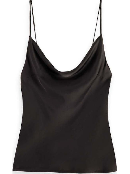 Scotch & Soda Neck Μπλούζα Μαύρη