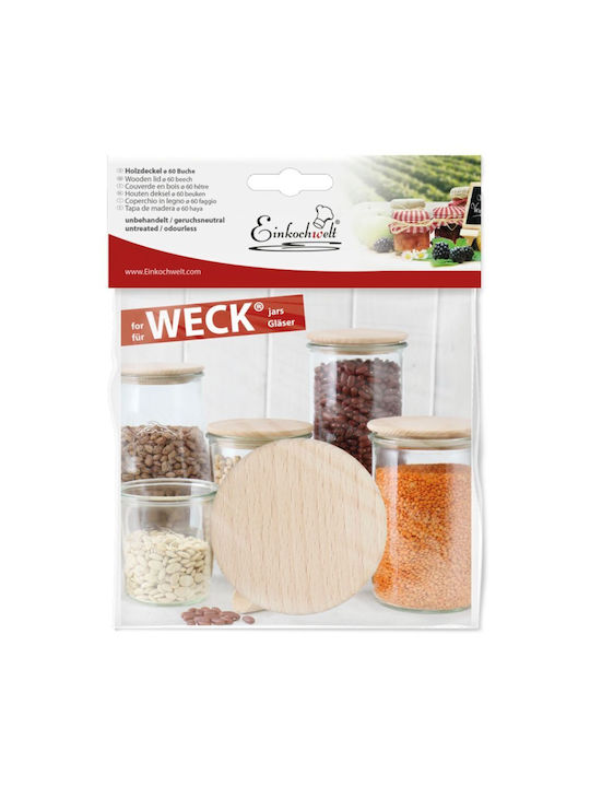 Weck Vase General Use with Lid Wooden