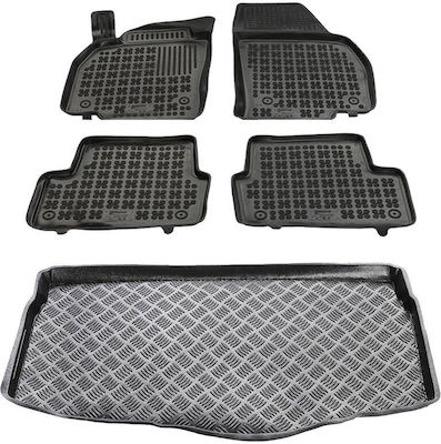 Rezaw Plast Front and Rear Car Mats Set 5pcs made of Rubber for Volkswagen T-Cross Black