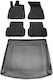 Rezaw Plast Set of Front and Rear Mats 5pcs for Audi A6 2011 2018 Black
