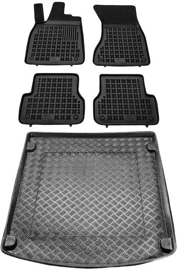 Rezaw Plast Set of Front and Rear Mats 5pcs for Audi A6 2011 2018 Black