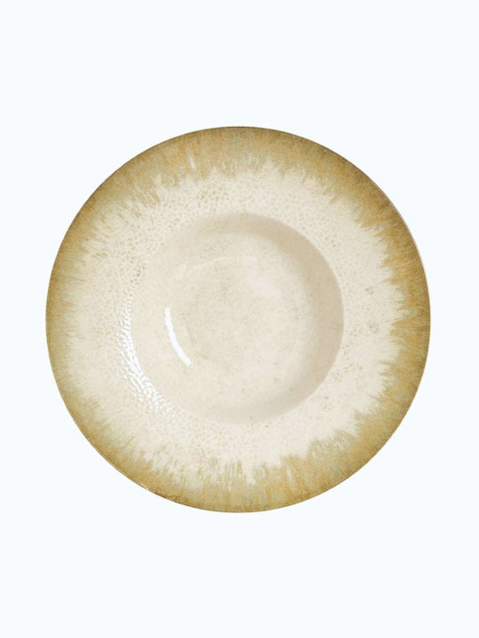 By Bone Ambience Teller Untiefe aus Porzellan Gelb mit Durchmesser 27cm 6Stück