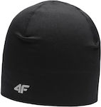 4F Beanie Unisex Σκούφος Πλεκτός σε Μαύρο χρώμα