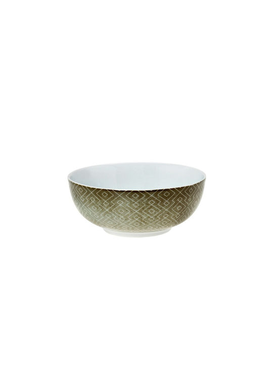 Cryspo Trio Salatschüssel aus Porzellan Beige 16x16cm 1Stück
