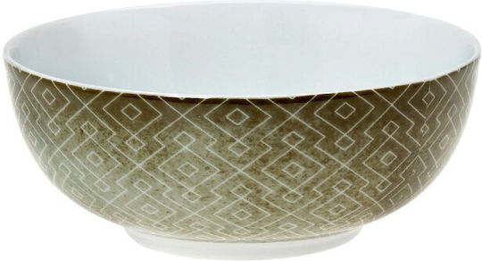 Cryspo Trio Porcelain Salad Bowl Beige 16x16cm
