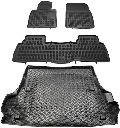 Rezaw Plast Set of Front and Rear Mats 4pcs for Toyota Land Cruiser 2008 2021 Black