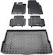 Rezaw Plast Set of Front and Rear Mats 5pcs for Renault Kadjar 2015 2022 Black