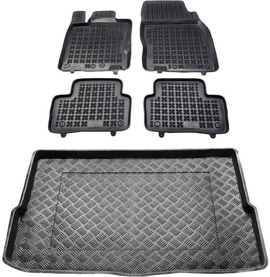 Rezaw Plast Set of Front and Rear Mats 5pcs for Renault Kadjar 2015 2022 Black