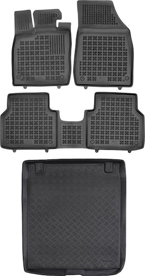 Rezaw Plast Set Front and Back Car Mats 4 Pieces for Audi e-tron 2021 Black