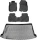 Rezaw Plast Set of Front and Rear Mats 5pcs for Mercedes-Benz V Honda CR-V 2017 2022 Black