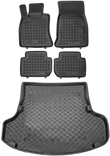 Rezaw Plast Set of Front and Rear Mats 5pcs for Kia Stinger 2018 2023 Black