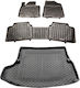 Rezaw Plast Set of Front and Rear Mats 5pcs for Kia Optima 2016 2019 Black