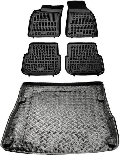 Rezaw Plast Σετ Μπροστινά και Πίσω Πατάκια 5τμχ για Citroen C6 Audi A6 2004 2011 Μαύρα