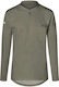 Karlowsky Bluse Koch Baumwolle Khaki mit Langärmelig