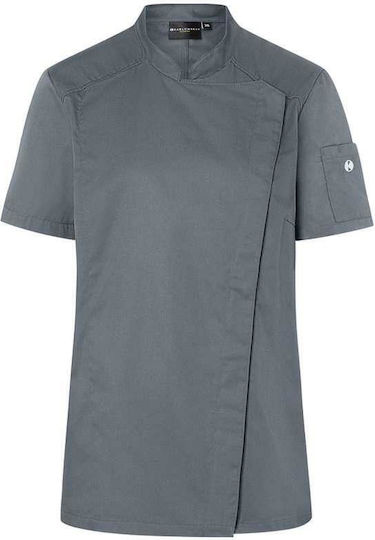 Karlowsky Coat Chef 100% Cotton made Female Gray with Short Sleeve