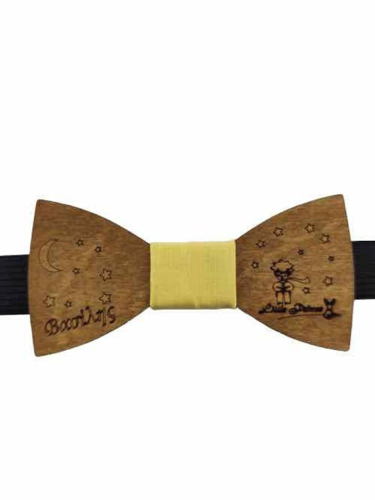 Bonjour Bebe Kids Wooden Bow Tie Yellow