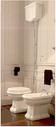 Kerasan Retro Stehende Toilette mit Deckel Thermodur Weiße