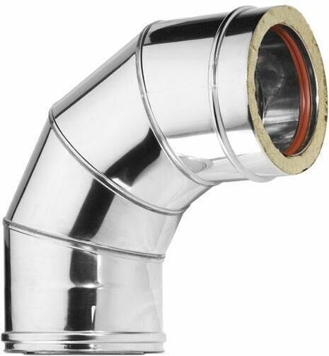 Inox Shell Cleme de Coș de Fum Inox 80mm Argintiu