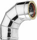 Inox Shell Σφιγκτήρας Καπνοδόχου Inox 200mm Ασημί