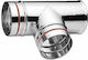 Inox Shell Ταφ Σύνδεσης Καπνοδόχου Inox 230mm Ασημί
