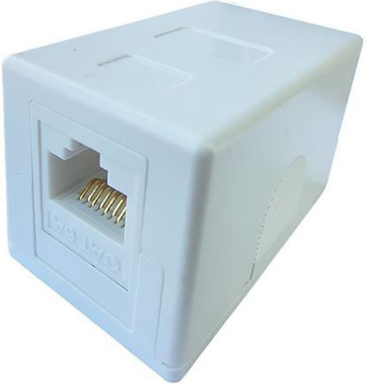 Eurolamp Single External Network Socket RJ45 Type Cat6 In White Colour 147-16056