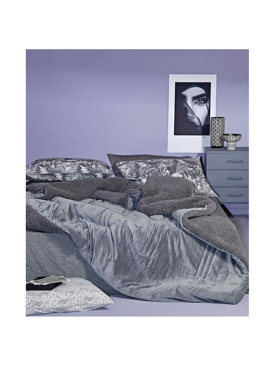 Kentia Κουβερτοπάπλωμα Υπέρδιπλο 220x240εκ. Notturno Γκρι 730 GSM