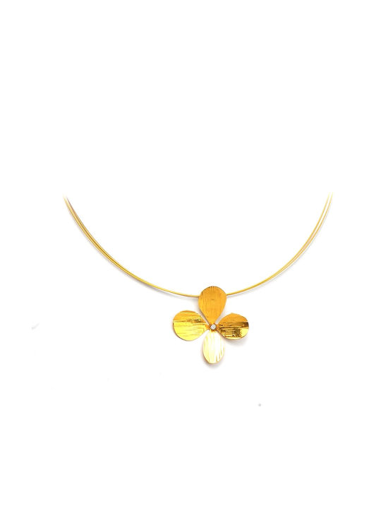 Polytimo Charm aus Gold 14K mit Zirkon