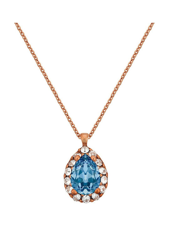 Verorama Necklace Rosette from Rose Gold Plated Silver