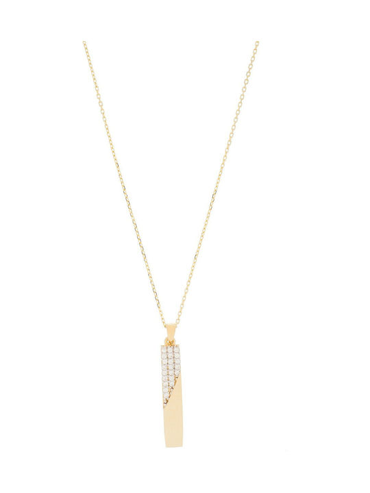 Vitopoulos Necklace from Gold 14K with Zircon