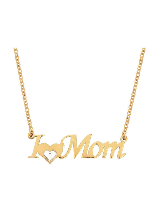 Verorama Necklace Mum Gold Plated