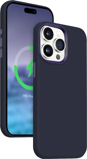 Crong Back Cover Silicone Magnetic Navy Blue (iPhone 15 Pro Max)