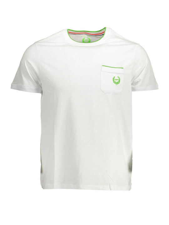 Gian Marco Venturi T-shirt Bărbătesc cu Mânecă Scurtă White.