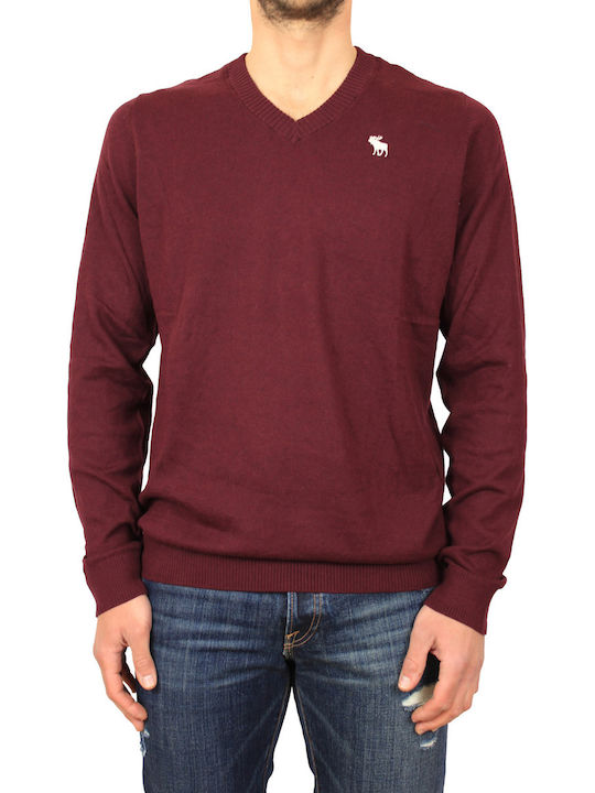 Abercrombie & Fitch Herren Langarm-Pullover Burgundisch