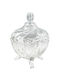Tpster Glass Sweet Jar with Lid White 9x12cm