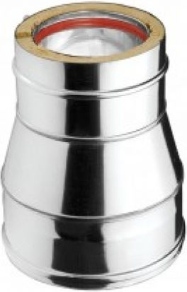 KymaSol Συστολή Καπνοδόχου Inox 130mm Ασημί