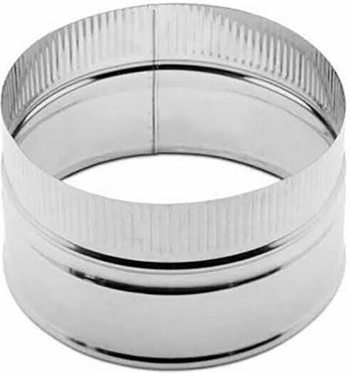 Inox Shell Conector de conductă Conector de Coș de Fum Inox 230mm Argintiu