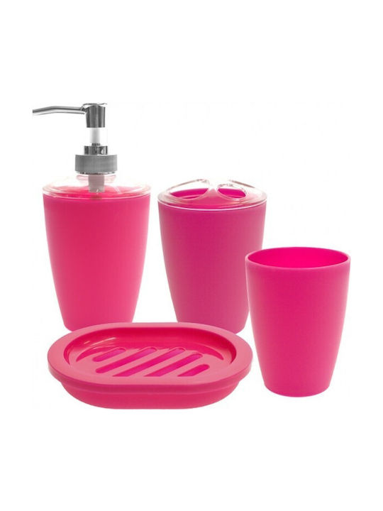 TnS Plastic Bathroom Accessory Set 4pcs