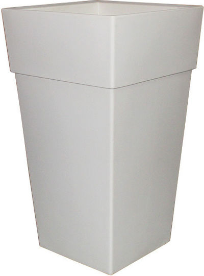 Bama Ghiveci Plastic Alb 50x50x87.5cm.