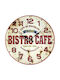 Cafe Wall Clock Metallic White