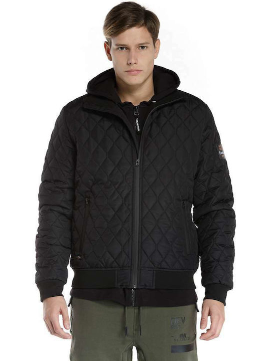 Devergo Herren Winter Jacke Lässig ΜΑΥΡΟ