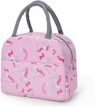 Amber Isothermal Hand Lunch Bag 5lt Pink Unicorns L19 x W13 x H22cm