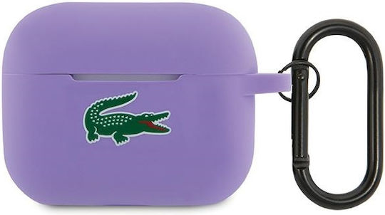 Lacoste Croc Logo Калъф в Лилав цвят за Apple AirPods Pro