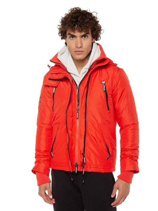 Superdry 'mountain Sd Windcheater Men's Winter Puffer Jacket Windproof Red