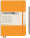 Leuchtturm1917 Σημειωματάριο A5 125 Φύλλων Ριγέ με Σκληρό Εξώφυλλο Πορτοκαλί