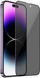 Privatsphäre Vollflächig gehärtetes Glas Schwarz (iPhone 15 Plus / 16 Plus)