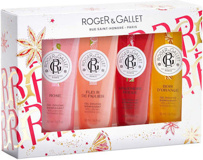 Roger & Gallet Rose Fleur De Figuier Gingembre Σετ Περιποίησης για Καθαρισμό Σώματος με Αφρόλουτρο 50ml