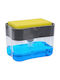 Factory Tabletop Plastic Dispenser for the Kitchen with Sponge Holder Transparent