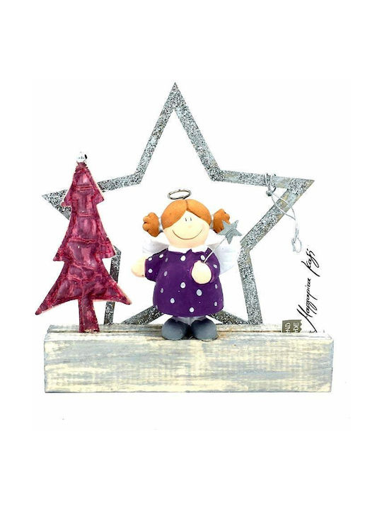 LiebeQueen Zână de birou Amulet Stea Violet Ceramic 1buc